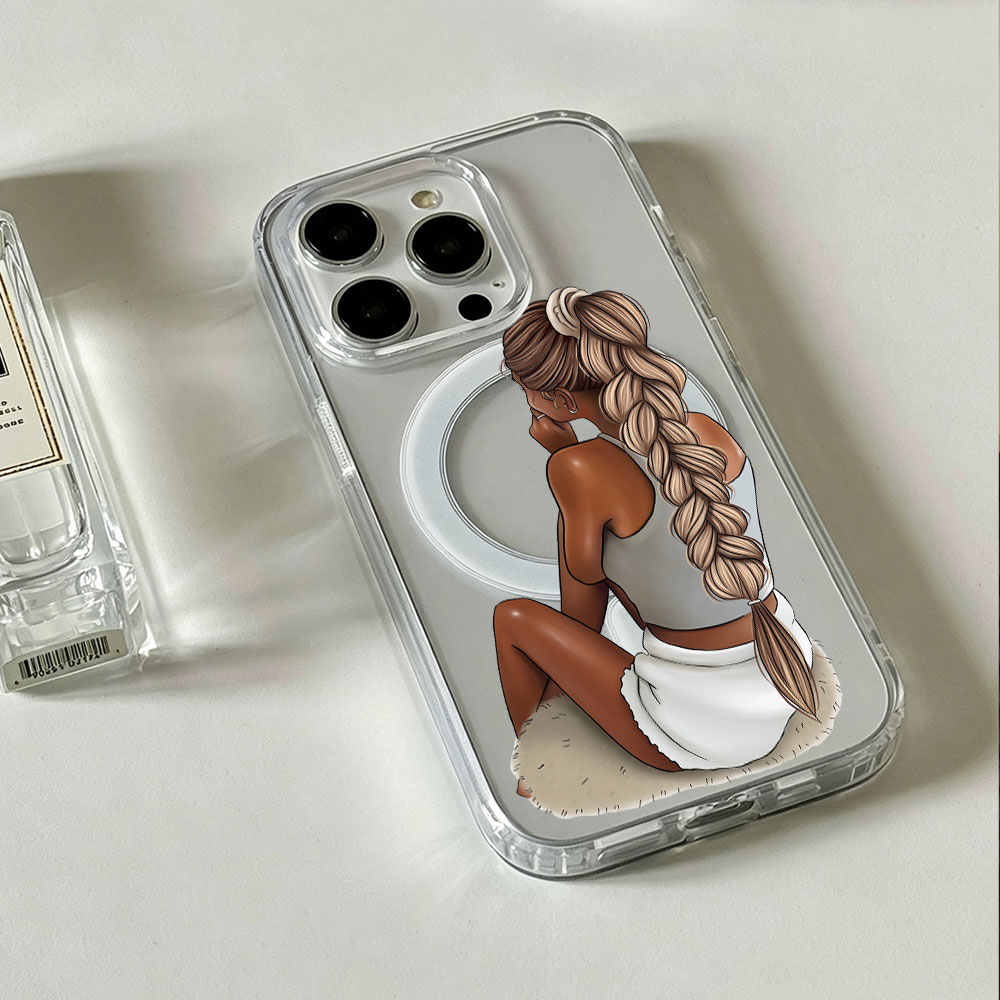 Phone Cases With Magsafe - Modna kobieta o ciemnej karnacji z