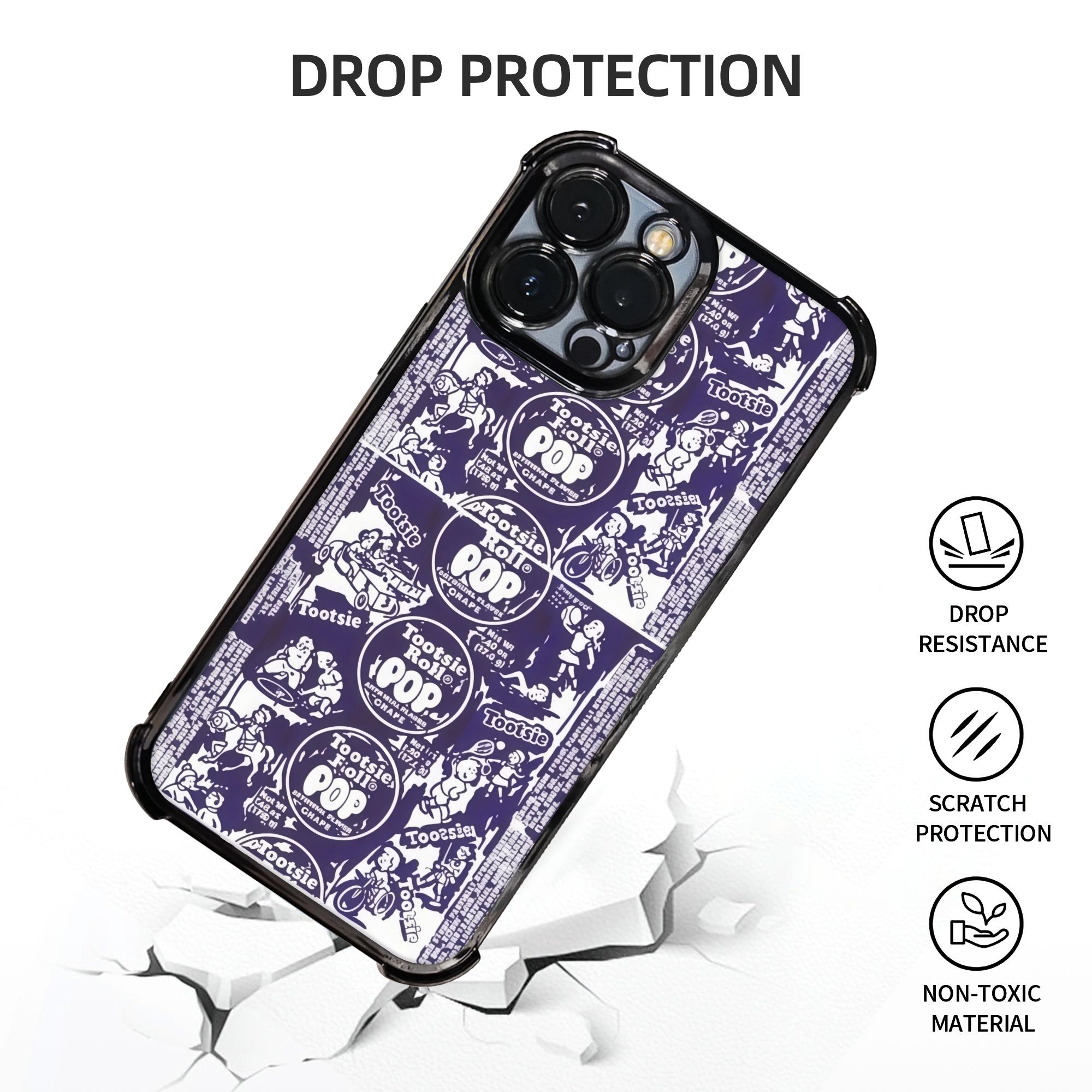 Retro Fioletowo-Białe Etui na  – Phone Cases Purple recenzja i cena
