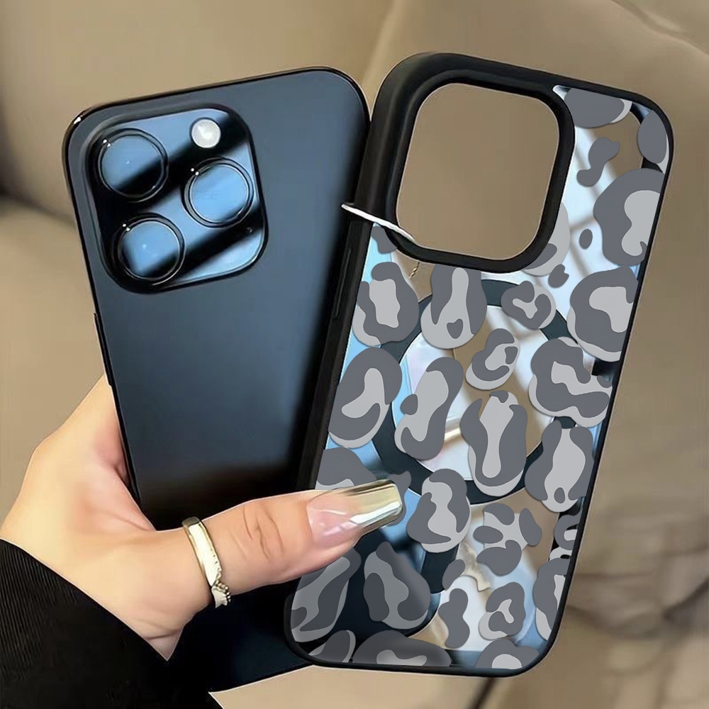 Etui z czarnym wzorem w panter – Clear Magsafe Case recenzja i cena