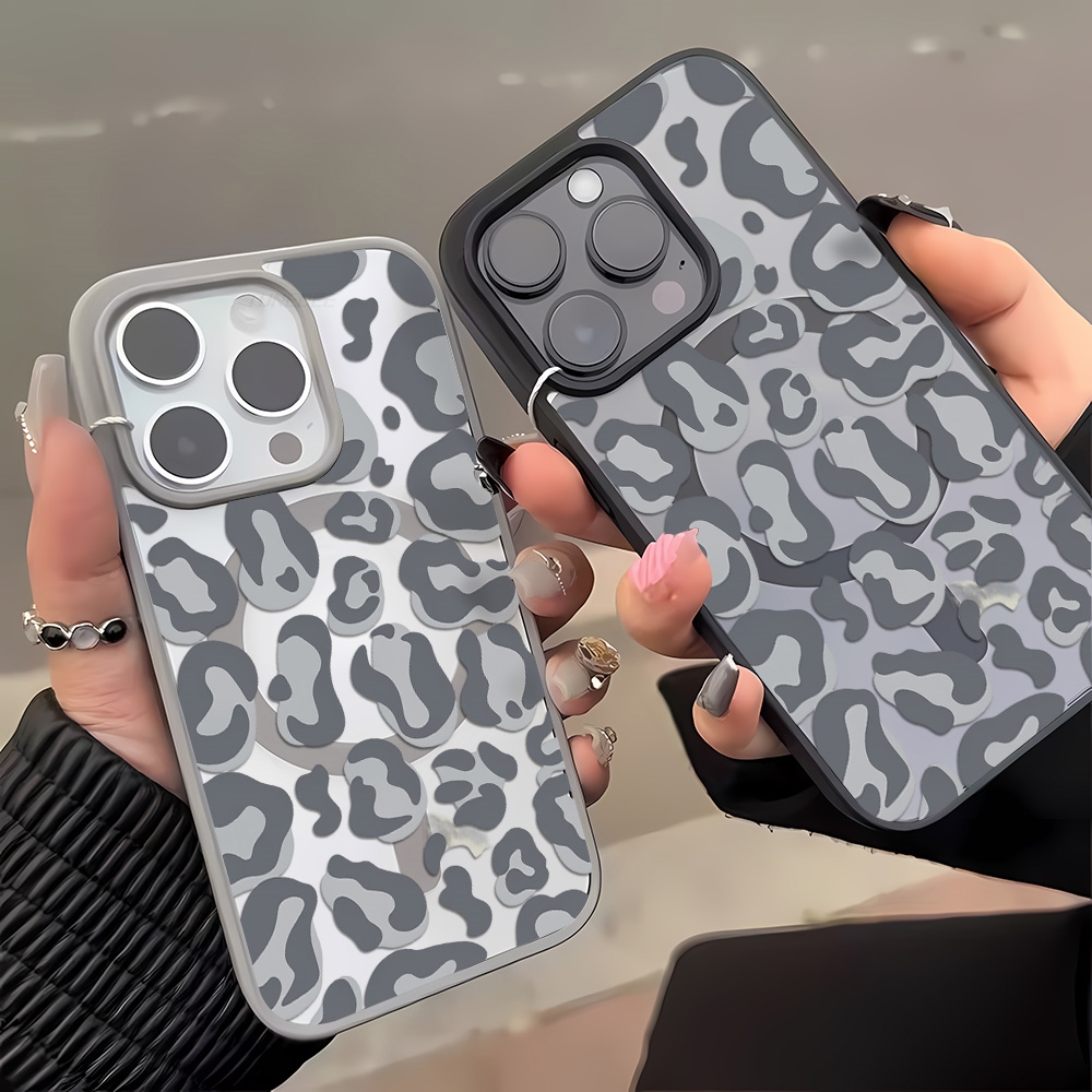 Etui z czarnym wzorem w panter – Clear Magsafe Case recenzja i cena