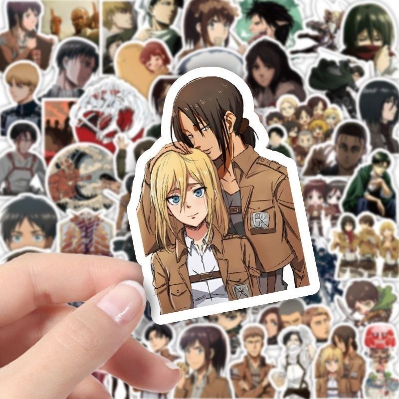 60 szt. Naklejek Anime Atak Ty – Phone Cases Aesthetic recenzja i cena