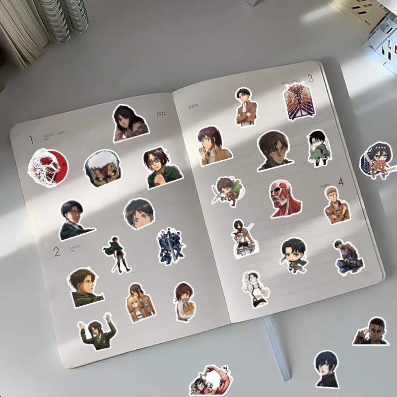 60 szt. Naklejek Anime Atak Ty – Phone Cases Aesthetic recenzja i cena