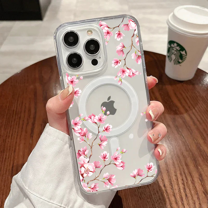 Luksusowe różowe etui z kwiata – Phone Cases With Magsafe recenzja i cena